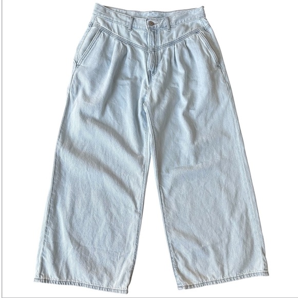 Levi‎ Straus Women’s Baggy Featherweight High Waist Crop Wide Leg Light Jeans 29 - Picture 6 of 13